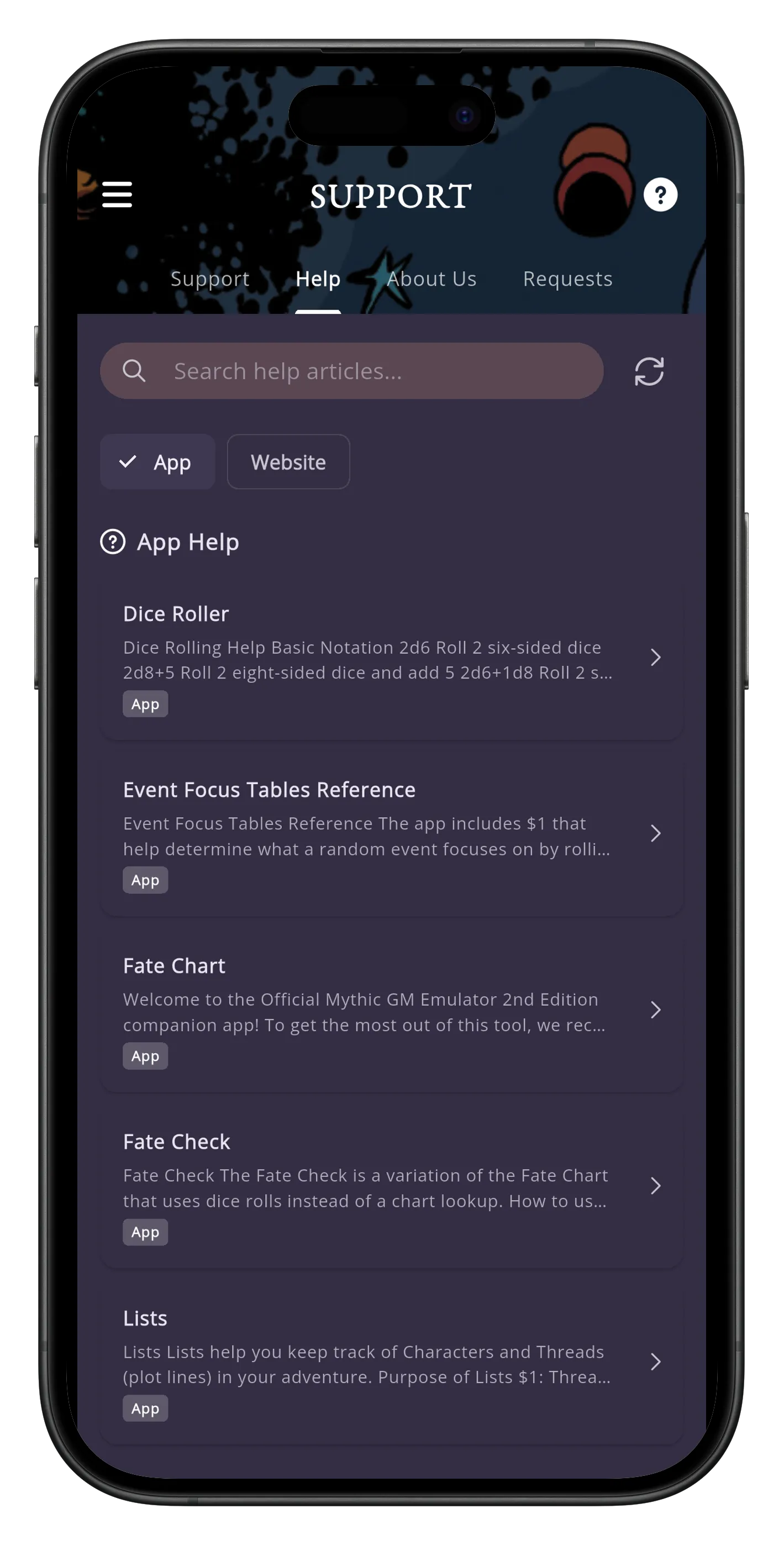 Mythic GME Mobile screenshots